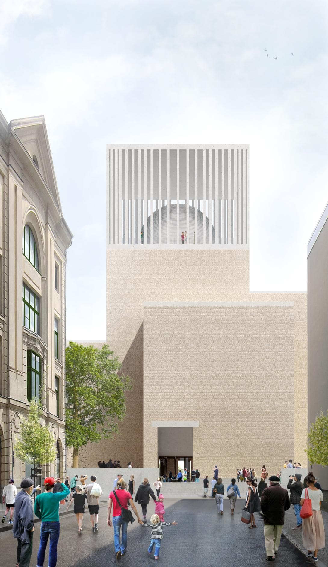 House of One - Blick auf Eingang von Brüderstraße aus