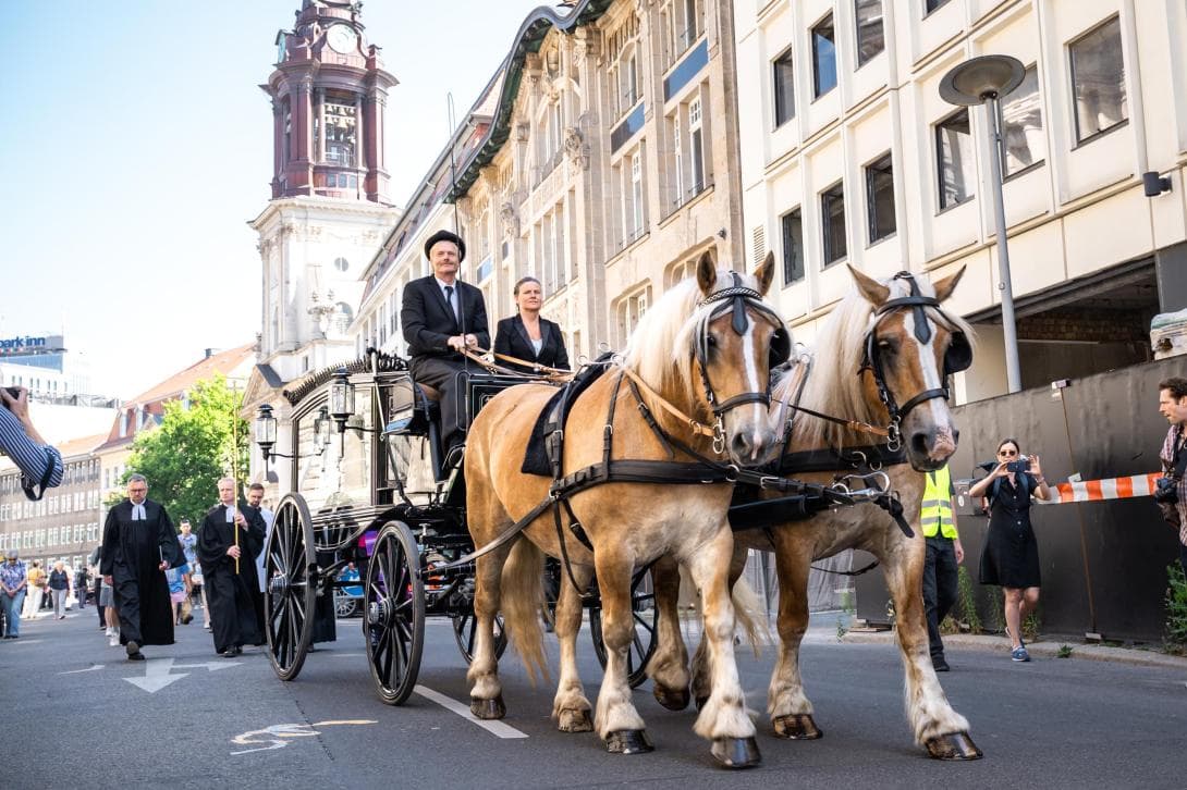 Skelette der ersten Berliner finden letzte Ruhestätte im Ossarium am Petriplatz in Berlin, nahe House of One. 