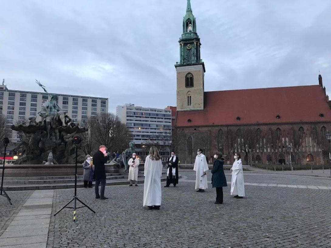 Multireligiöse Andacht Juden Christen Muslime Hinduisten Buddhisten 